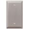 Amerelle Amerelle Century Brushed Nickel 1 gang Stamped Steel Blank Wall Plate 1 pk 163BBN - alternate 1